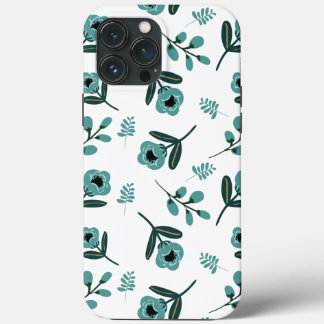 ブルーガーデンフローラナイト iPhone 13 PRO MAXケース