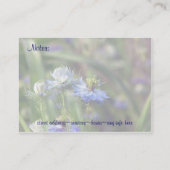 ブルーガーデン開花ビジネスプロファイルカード 名刺 (裏面)