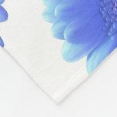 ブルーガーベラデイジー フリースブランケット (角)