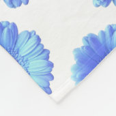 ブルーガーベラデイジー フリースブランケット (角)