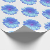 ブルーガーベラデイジー ラッピングペーパー (角)