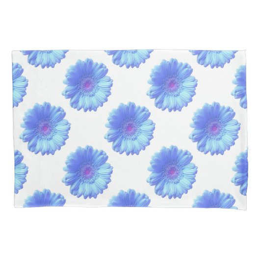 ブルーガーベラデイジー 枕カバー (正面)
