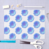 ブルーガーベラデイジー 薄葉紙 (クラフト)