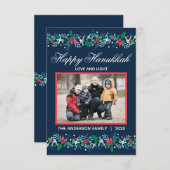 ブルーガーランドハヌカー – 3x5フラットカード サンキューカード (正面/裏面)