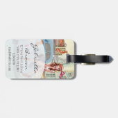 ブルーガーリーカースタイリッシュバケーションガールズトラベルパリ ラゲッジタグ (裏面横)