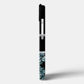 ブルーガーリーグリッターブラックダマスクパーソナライズされた Case-Mate iPhoneケース (裏面 / 左)