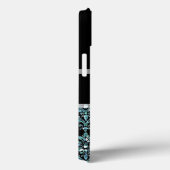 ブルーガーリーグリッターブラックダマスクパーソナライズされた Case-Mate iPhoneケース (裏面 / 右)