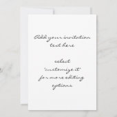 ブルーガーリーグリッターブラックダマスク40歳誕生日 招待状 (裏面)