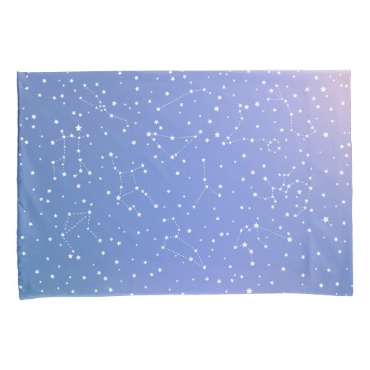 ブルーガーリーピンク宇宙星星占い 枕カバー (正面右)