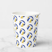 ブルーガーリー金ゴールドバレーボール誕生日パーティー 紙コップ (左)