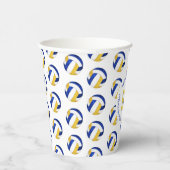 ブルーガーリー金ゴールドバレーボール誕生日パーティー 紙コップ (右)