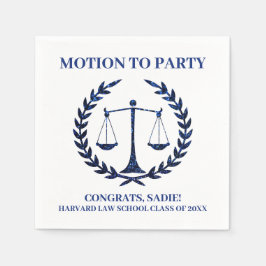 ブルーガーリー・スパークル法律学校卒業 スタンダードカクテルナプキン