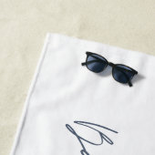 ブルーガーリー モダン コックテール スクリプト ブライズメイド ビーチタオル (インサイチュ)