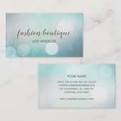 ブルーガーリー《写真》ぼけ味グリッターモダンファッション&美しい 名刺 (正面/裏面)