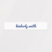 ブルーガールスクール名ラベル ラベル (デザイン1)