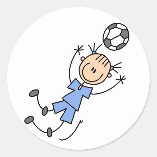 ブルーガールズサッカーシール ラウンドシール (正面)