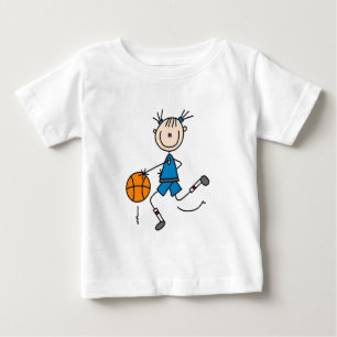 ブルーガールズバスケットボールTシャツ&ギフト ベビーTシャツ