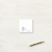 ブルーガールパーソナライズされたマウスの花 ポストイット (デスク上)