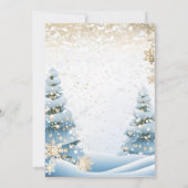 ブルーガール雪ウィンター・オネダーランド13th誕生日 招待状 (裏面)