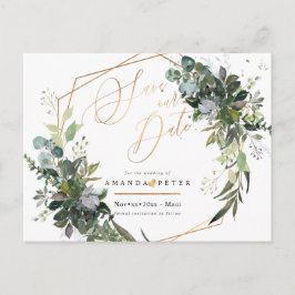 ブルーガ素朴ムのユーカリ、緑の日を保存 ポストカード