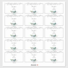 ブルーガ素朴ムユーカリプタスゲストアドレス シール