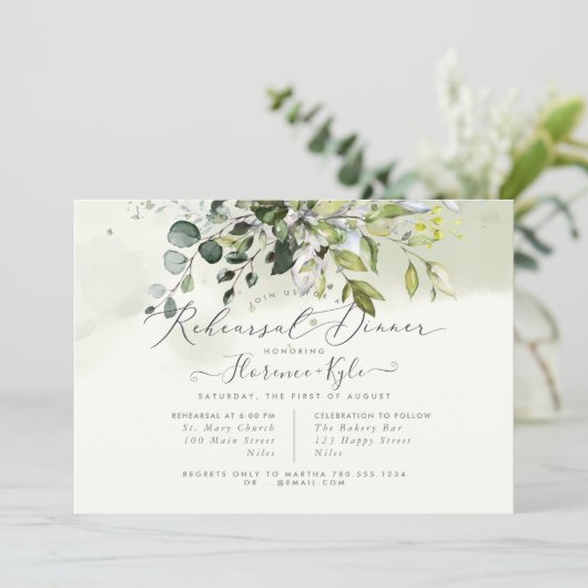 ブルーガ素朴ムユーカリプトゥスリハーサルディナー 招待状 (スタンド正面)