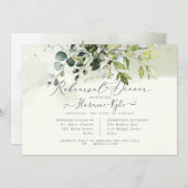 ブルーガ素朴ムユーカリプトゥスリハーサルディナー 招待状 (正面/裏面)