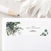 ブルーガ素朴ムユーカリ差出人住所 ラベル (インサイチュ)