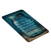 ブルーガ素朴ラスメイスンジャカントリーウェディング招待状 マグネット (右側)