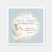 ブルーガ間抜けースフローラギンガム誕生日 スタンダードカクテルナプキン (正面)