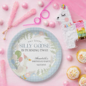 ブルーガ間抜けースフローラギンガム誕生日 ペーパープレート (パーティー)