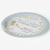 ブルーガ間抜けースフローラギンガム誕生日 ペーパープレート (アングル)