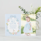 ブルーガ間抜けースフローラギンガム1st誕生日 招待状 (スタンド正面)