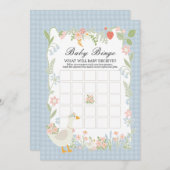 ブルーガ間抜けースフローラジンガムベビービンゴゲーム 招待状 (正面/裏面)