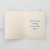 ブルーキスをするジェイズ秋の結婚式カスタム カード (内部)