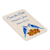 ブルーキスをするジェイズ秋の結婚式カスタム マグネット (右側)