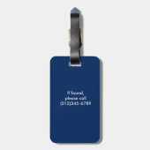 ブルーキッズボーイパーソナライズされたズ野球場 ラゲッジタグ (裏面縦)