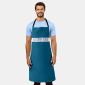ブルーキッチンパーソナライズされたエプロン エプロン (着用した状態)