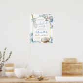 ブルーキッチンブライダルシャワーウェルカムサイン ポスター (キッチン)