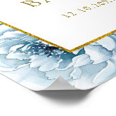 ブルーキッチンブライダルシャワーウェルカムサイン ポスター (角)