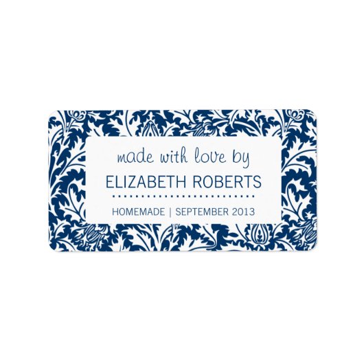 ブルーキッチンホームメイドキャニングベーキング工芸品ラベル ラベル (正面)