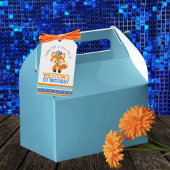 ブルーキツネウッドランド誕生日サンキューメッセージカード ギフトタグ