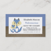 ブルーキツネ，獣医，獣医サービス 名刺 (正面)