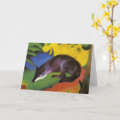 ブルーキツネ(by Franz Marc) カード (黄色い花)