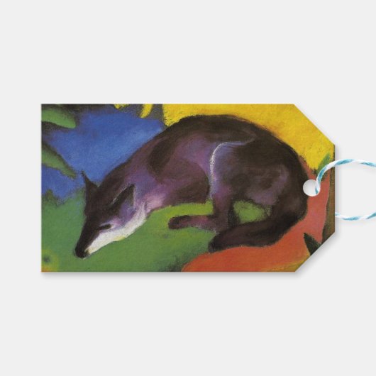 ブルーキツネ(by Franz Marc) ギフトタグ (正面(横))