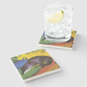 ブルーキツネ(by Franz Marc) ストーンコースター (横)