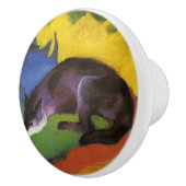 ブルーキツネ(by Franz Marc) セラミックノブ (右)