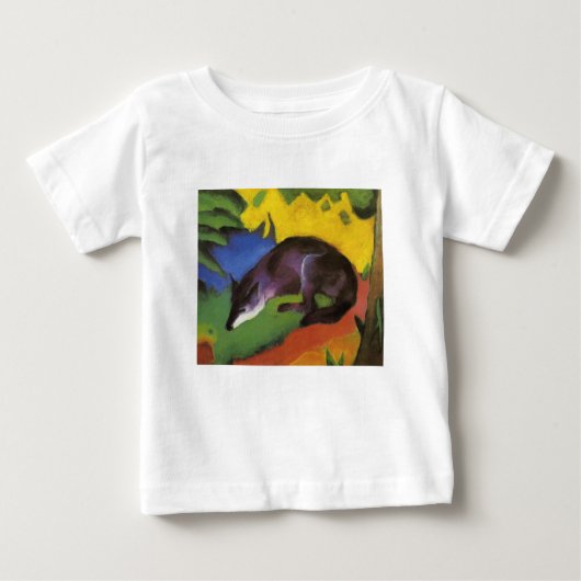 ブルーキツネ(by Franz Marc) ベビーTシャツ (正面)
