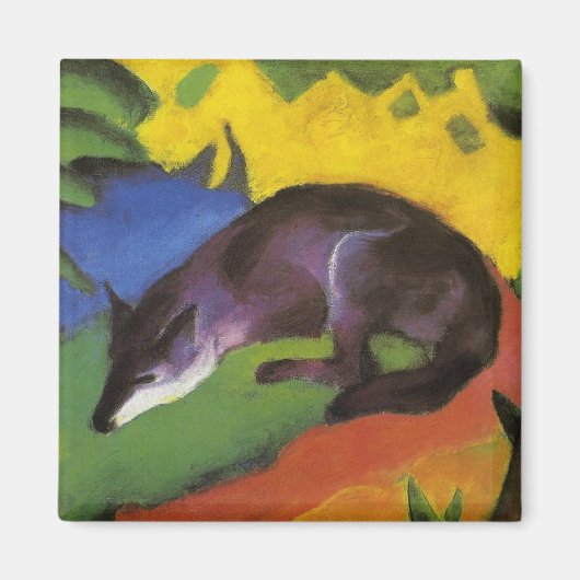 ブルーキツネ(by Franz Marc) マグネット (正面)