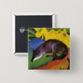 ブルーキツネ(by Franz Marc) 缶バッジ (正面&裏面)